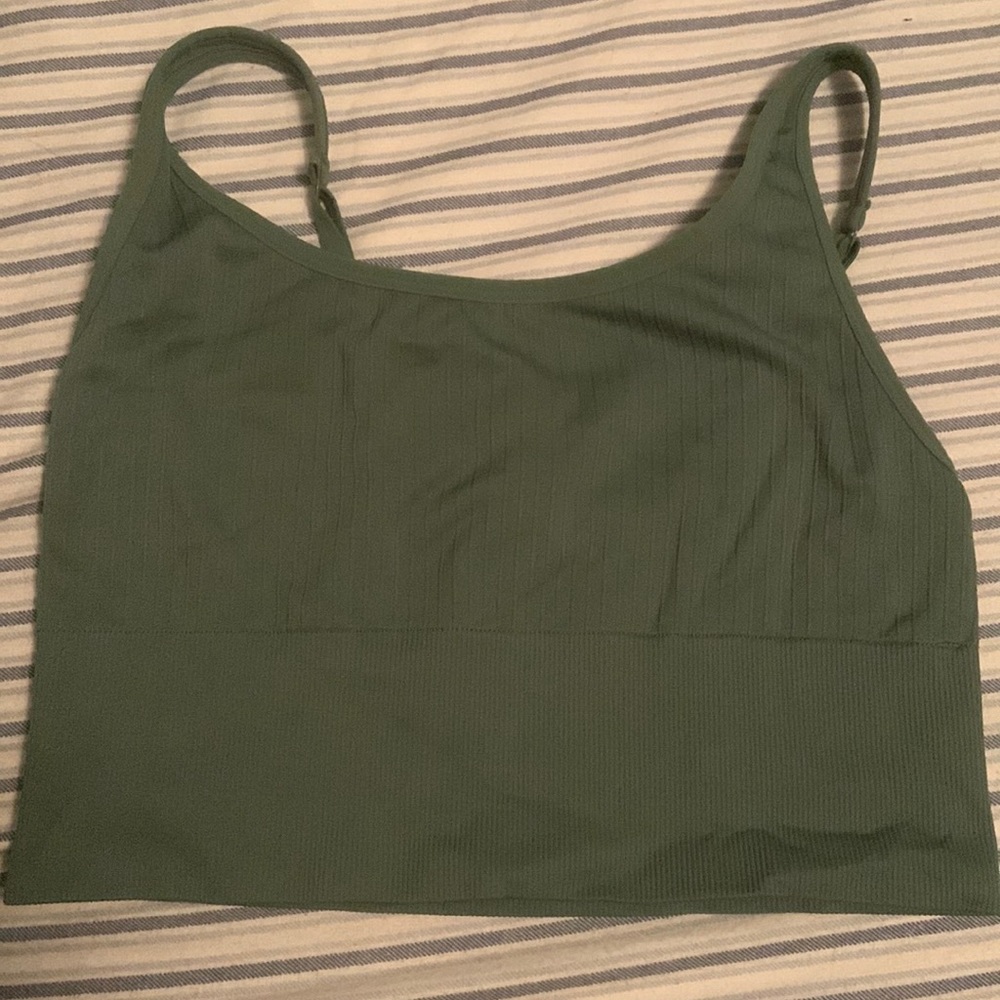 Green PINK sports bra